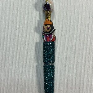 Teal Glitter Pen with Character Topper